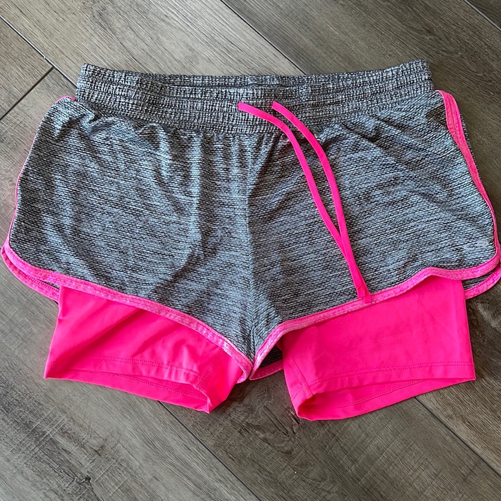Champion pink gray short.